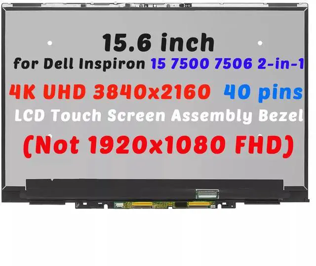 Main image of NUOLAISUN15.6" for Dell Inspiron 7506 2-in-1 4K UHD 1NNC3 Led Lcd Touch Screen w/ Bezel