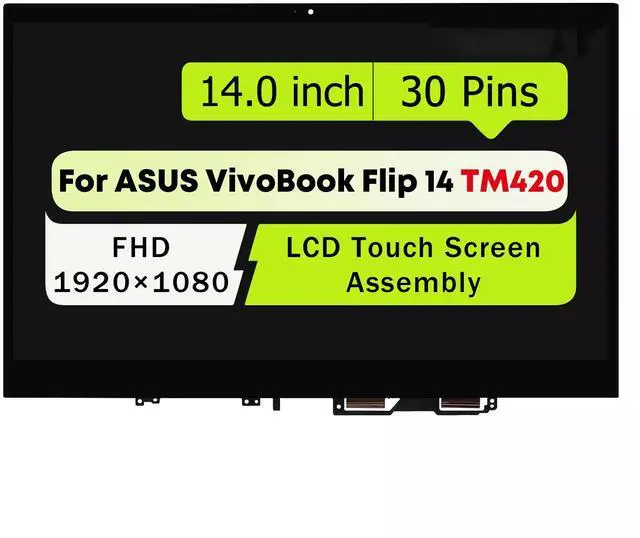 Main image of NUOLAISUNReplacement 14.0 inch for ASUS VivoBook Flip 14 TM420 TM420I TM420U TM420IA TM420UA Series LCD Screen Display Assembly FHD 1920x1080