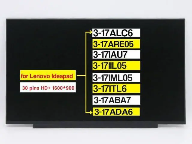 Main image of 17.3" Replacement NT173WDM-N23 for HP 17-CN 17-CN0XXX 17-CN1XXX 17-CN2XXX 17-CN0026NR 17-CN0025NR 17-CN0021NR 17-CN0013DX 17-CN0003DX M50439-001 Non-Touch Screen LCD Display Panel (HD+ 1600 * 900)
