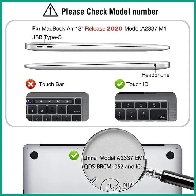 Alt view image 2 of 5 - NUOLAISUN Screen Replacement for MacBook Air M1 2020 A2337 EMC 3598 Retina Full LCD Display Assembly 13.3" 2560x1600 (Space Gray)