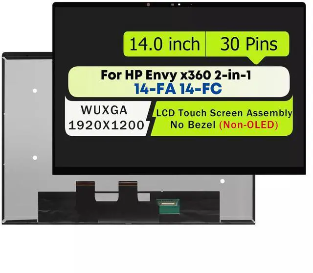 Main image of NUOLAISUN N91012-001 N91013-001 LCD Touch Screen 14.0" for HP Envy x360 2-in-1 14-fa 14-fc