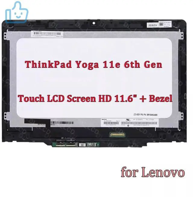 Alt view image 2 of 4 - NUOLAISUN HD 11.6" for Lenovo ThinkPad Yoga 11e 6 Gen LCD Touch Screen 5M10W64486 Display