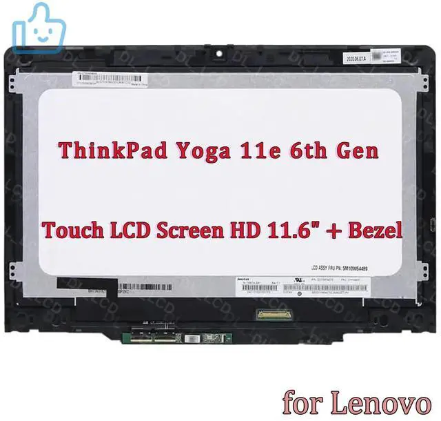 Alt view image 2 of 4 - NUOLAISUN HD 11.6" for Lenovo ThinkPad Yoga 11e 6 Gen LCD Touch Screen (20SE 20SF) Display
