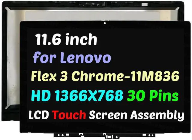 Main image of NUOLAISUN 11.6" for Lenovo Flex 3 Chrome 11M836 5D10Z77950 LED LCD Touch Screen Assembly