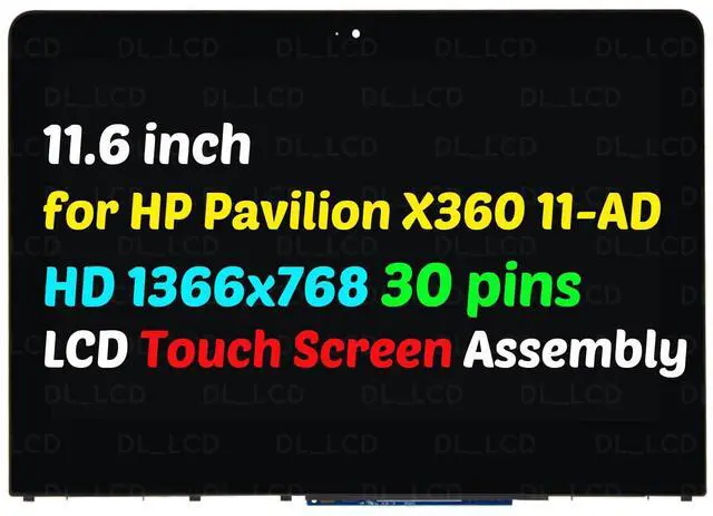 Main image of NUOLAISUN Replacement Screen 11.6" For HP Pavilion X360 11M-AD LCD Touch Screen Display