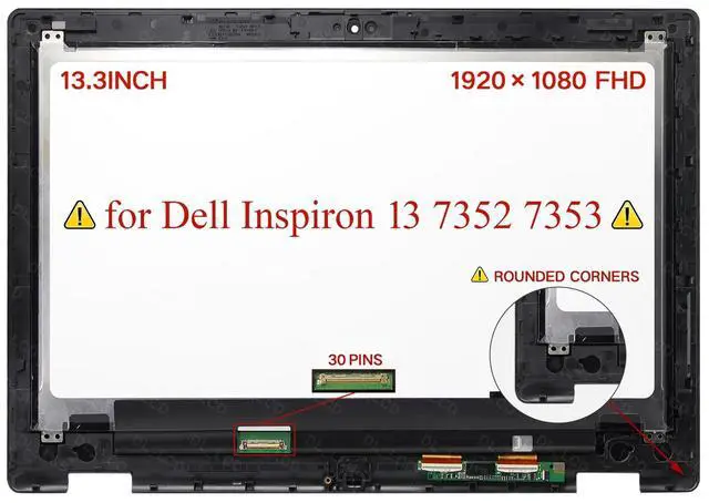 Main image of NUOLAISUN 13.3" LP133WH2(SP)(B1) for Dell Inspiron 13 7352 7353 LCD Display Touch Assembly