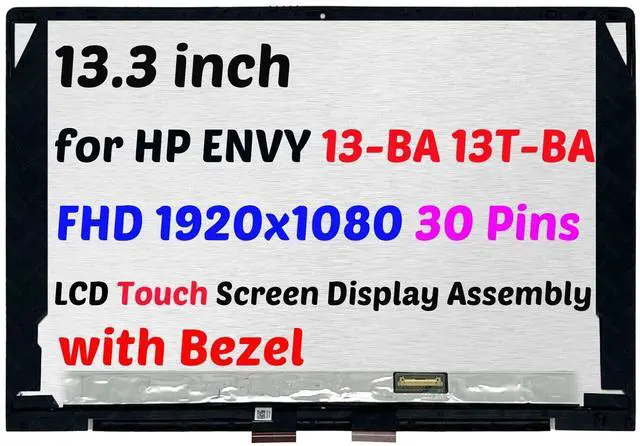 Alt view image 2 of 4 - NUOLAISUN 13.3 for HP ENVY 13-BA 13T-BA L96784-001 FHD LCD Touch Screen Digitizer Assembly