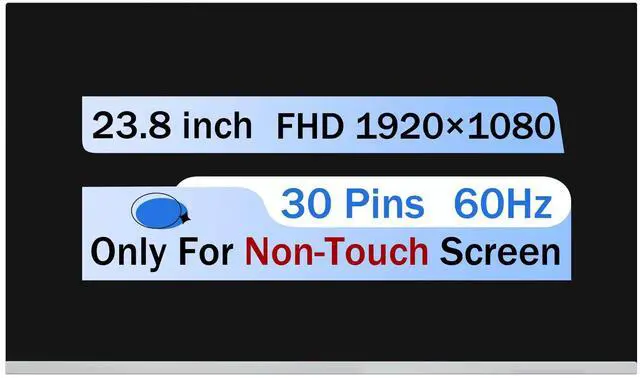 Main image of NUOLAISUN 23.8 Borderless Non-Touch LCD Screen Display M238HVN01.1 L91415-001 L75155-371