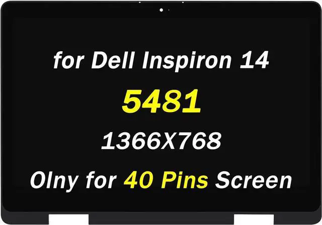 Main image of NUOLAISUN 14" For Dell Inspiron 5481 HD LCD Touch screen Assembly w/ Bezel B140XTB02.0