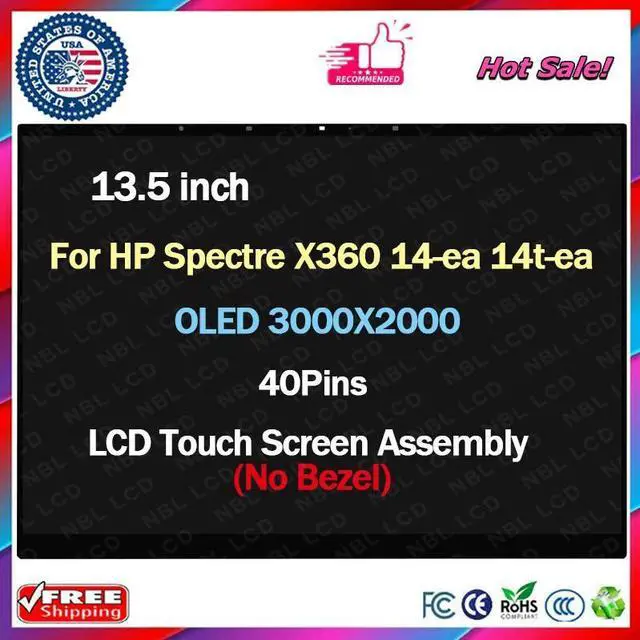 Main image of NUOLAISUN 13.5" for HP Spectre x360 14-EA 14-ea1023dx OLED LCD Touch Screen Assembly 3000x2000