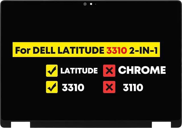 Main image of NUOLAISUN 13.3" LCD Assembly for Dell Latitude 3310 2-in-1 P95G P95G002 TG1WM 135WG RN9GF FHD 1920x1080 40 pins Touch Screen Replacement Digitizer