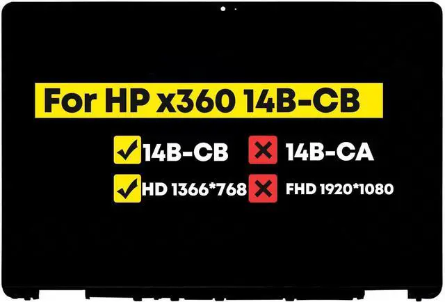 Main image of NUOLAISUN 14.0" Digitizer Assembly for HP Chromebook x360 14B-CB 14b-cb0013dx 14b-cb0023dx 14b-cb0047nr 14b-cb0097nr 14b-cb0033dx M47691-001 LCD Touch Screen Replacement HD 1366 * 768