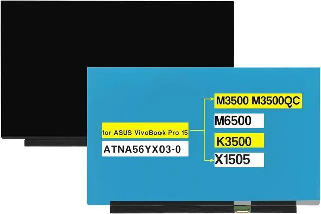 Main image of NUOLAISUN 15.6" OLED Screen Replacement ATNA56YX03-0 ATNA56YX03 for ASUS VivoBook Pro 15 M3500 M3500QC M6500 K3500 X1505 FHD 1920x1080 Display Panel AM-OLED Non-Touch