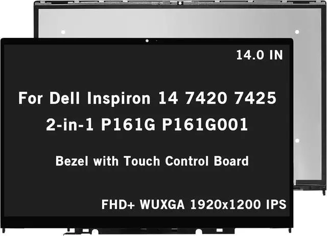 Main image of NUOLAISUN 14.0" Screen Replacement for Dell Inspiron 14 7420 7425 2-in-1 P161G P161G001 FHD+ WUXGA 1920x1200 IPS LCD Display Touch Screen Digitizer Assembly Bezel with Touch Control Board