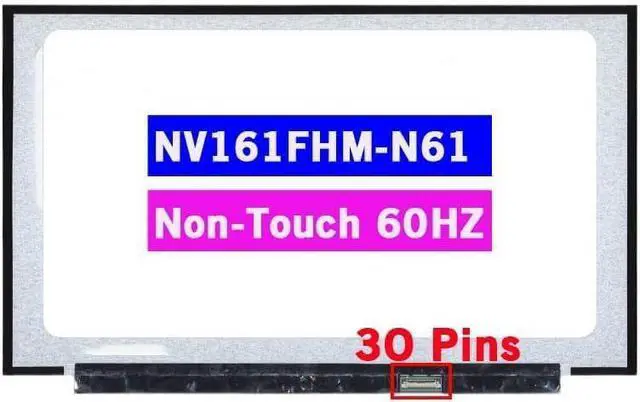 Main image of NUOLAISUN 16.1" Display Panel Compatible with HP Victus 16-D M54732-001 L85996-JQ1 FHD 60 Hz 30 Pins LCD Non-Touch Screen Replacement