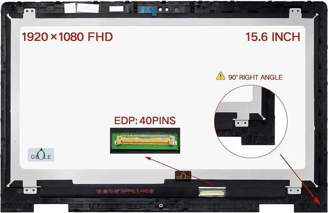 Main image of Replacement for Dell Inspiron 5568 i5568 5578 5579 i5578 P58F P58F001 YM0K7 0YM0K7 0079Y 00079Y LCD Display Touch Screen Digitizer Assembly with Bezel 40pin 1080p IPS