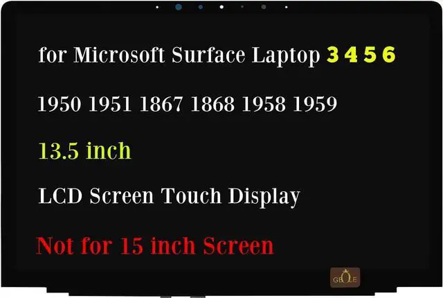 Main image of Screen Replacement for Microsoft Surface Laptop 3 1867 1868 2019 13.5 inch LCD Screen Touch Display Digitizer Assembly (Not for 15 inch Screen)