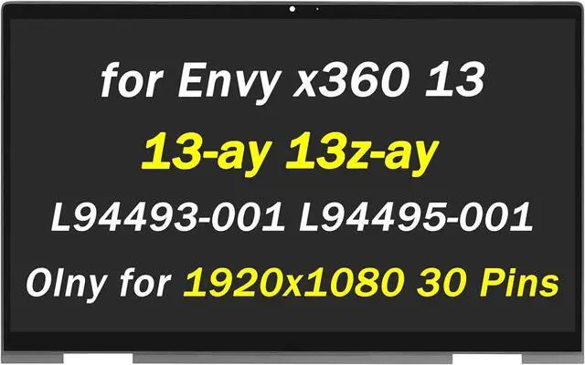Main image of NUOLAISUN LCD Screen Assembly for HP 13-ay1012na NV133FHM-N5T 13-ay0956nd 13-ay0021nr