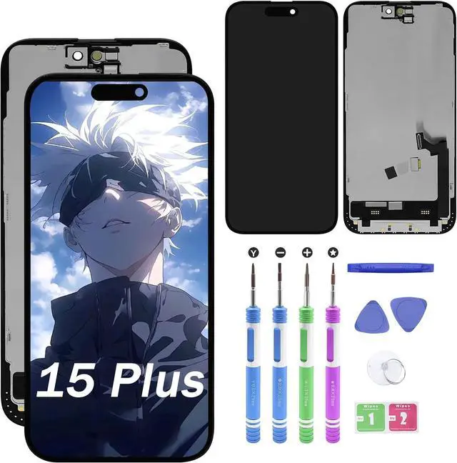 Main image of Replacement for iPhone 15 Plus (Model A2847 A3093 A3096 A3094) 2023 Year 6.7 inch LCD Display Digitizer Panel (Repair) LED Screen Assembly with Repair Tools