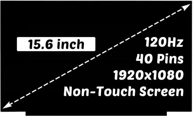 Main image of HOULISE Replacement for Lenovo IdeaPad Gaming 3 15ACH6 15IHU6 15ARH7 15IAH7 15ARH05 15IMH05 LCD Screen 1920x1080 15.6 inch 40 Pins 120HZ LED Display Digitizer Panel (for Non-Touch Screen Only)