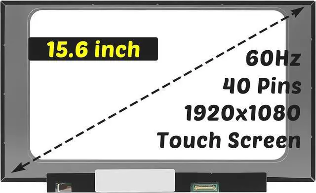 Alt view image 2 of 3 - NT156FHM-T03 V8.0 BOE082F Replacement for Lenovo ideapad S340-15IIL Type 81WW FRU: 5D10R60839 0IYN126 15.6" FHD 1920x1080 40 Pins 60Hz LED LCD Screen Display Digitizer Panel (for Touch Screen Only)