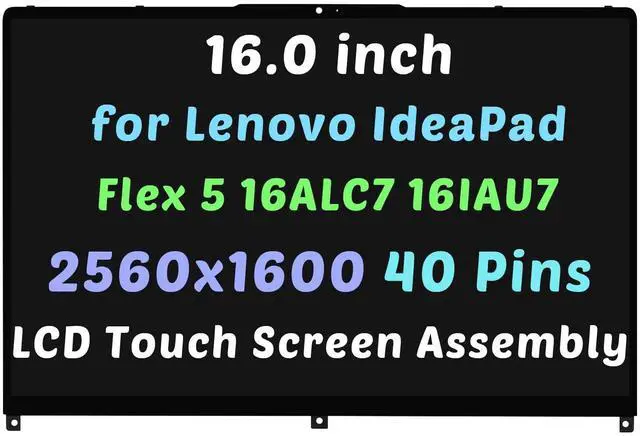 Main image of NUOLAISUN 5D10S39796 For Lenovo IdeaPad Flex 5 16ALC7 16IAU7 Lcd Touch Screen 40 pins 2.5k