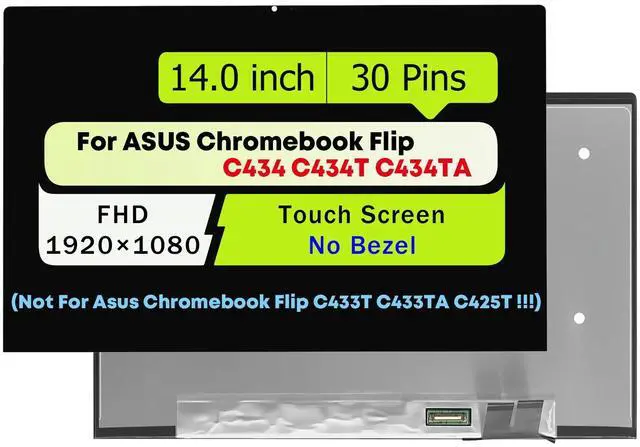 Main image of NUOLAISUN For ASUS Chromebook Flip C434T C434TA LCD Touch Screen Display 18100-14013100