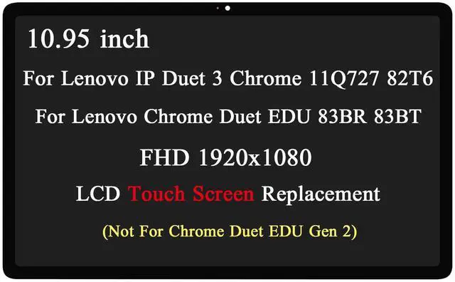 Main image of NUOLAISUN 5D10S39804 for Lenovo IP Duet 3 Chrome 11Q727 Lcd Touch Screen Display Assembly