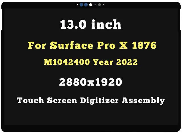 Main image of NUOLAISUN For Microsoft Surface Pro X 1876 2022 13" LCD Display Touch Screen Replacement