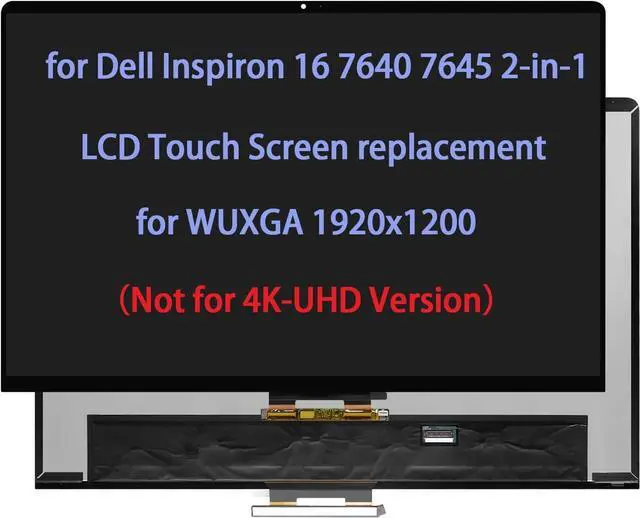 Main image of 16" Touch Screen Replacement for Dell Inspiron 16 7640 7645 2-in-1 P133F P133F001 P133F002 0YRJ07 07XP7W YRJ07 7XP7W LCD Digitizer LED Display Assembly WUXGA 1920x1200 (30pin Connector)