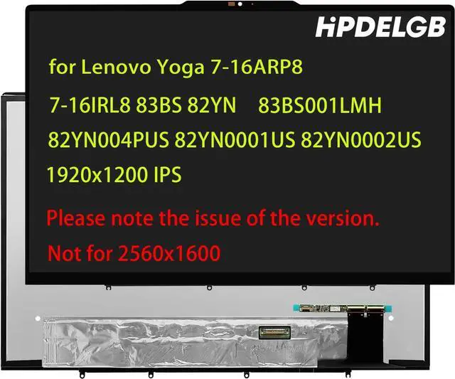 Main image of NUOLAISUN 5D10S39941 Replacement for Lenovo Yoga 7-16ARP8 7-16IRL8 83BS 82YN 82YN004PUS 82YN0001US 82YN0002US 1920x1200 IPS 30PINS LCD Touch Screen Display Digitizer Assembly Bezel (Not for 2560x1600