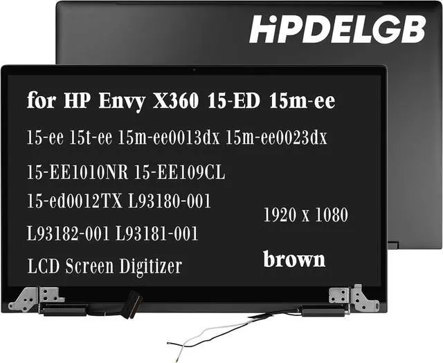 Main image of Replacement for HP Envy X360 15-ED 15m-ee 15-ee 15t-ee 15m-ee0013dx 15m-ee0023dx 15-EE1010NR 15-EE109CL 15-ed0012TX L93180-001 L93182-001 L93181-001 LCD Screen Digitizer Display Assembly brown
