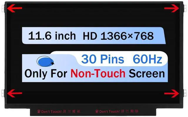 Main image of NUOLAISUN Screen Replacement 11.6" HD 1366x768 for HP Stream 11-AK1035NR 6XL80UA LCD LED Display