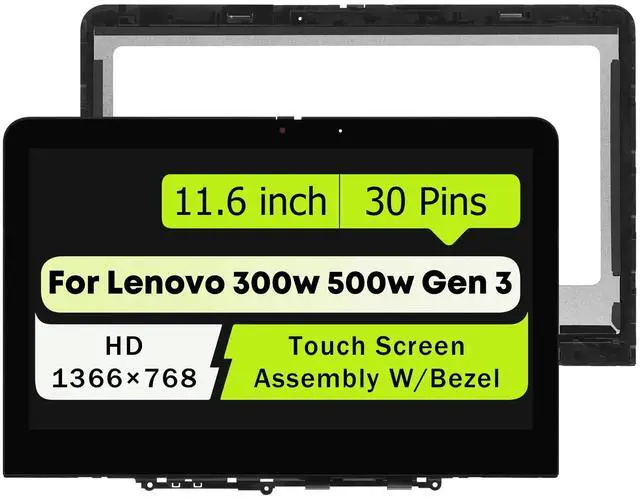 Main image of NUOLAISUN LCD Touch Screen Display w/ Bezel For Lenovo 300w 500w Gen 3 11.6" HD 1366x768 5M11C85599