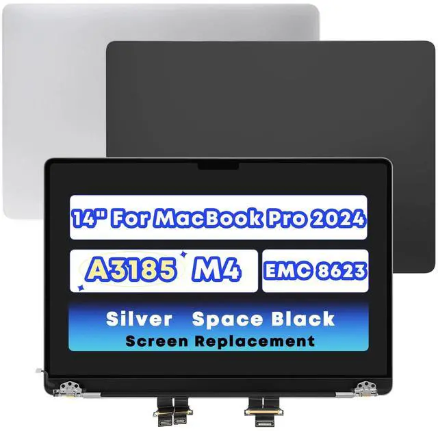 Main image of NUOLAISUN For Apple Macbook Pro 14" A3185 2024 M4 EMC 8623 LCD Screen Replacement Display (Silver)