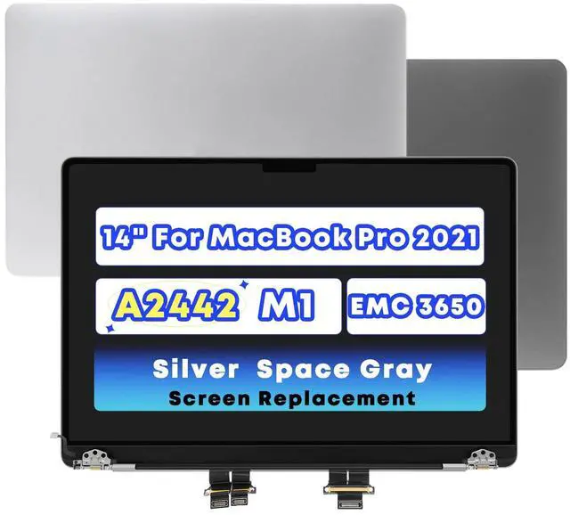 Main image of NUOLAISUN For Apple Macbook Pro 14" A2442 2021 M1 EMC 3650 LCD Screen Replacement Display (Silver)