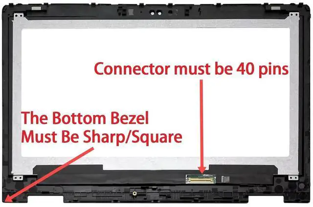 Main image of NUOLAISUN 13.3" for Dell Latitude 3390 2-in 1 LCD Touch Screen Replacement Display FHD 1920X1080(40 pin-Square/Sharp Corners, Please Refer to The Image)