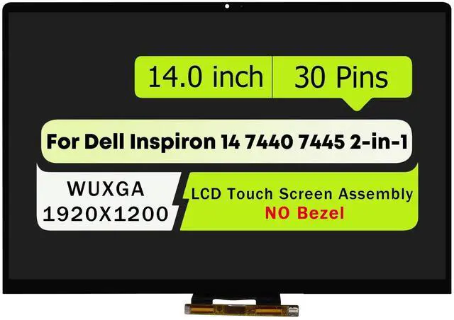 Main image of NUOLAISUN 14" Screen Replacement for Dell Inspiron 14 7440 7445 2-in-1 P186G P186G001 P186G002 LCD Touch Screen Digitizer LED Display Assembly WUXGA 1920x1200 (30pin Connector)