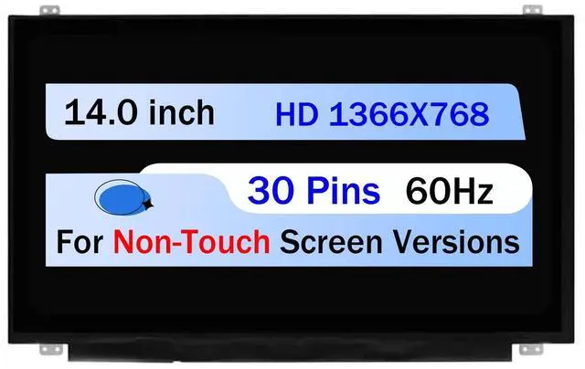 Main image of NUOLAISUN B140XTN02.E fit B140XTN02.4 B140XTN02.A B140XTN02.D LP140WH8-TPC1 LCD Screen HD