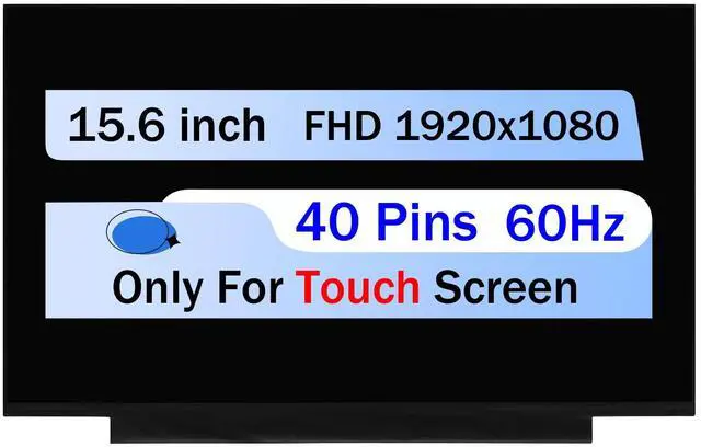 Main image of NUOLAISUN 15.6" Replacement for Samsung Galaxy NP750TDA Series NP750TDA-XD1US NP750TDA-XD2US LCD Screen Replacement Display Panel FHD 1920x1080 40 Pins(Only for Touch)