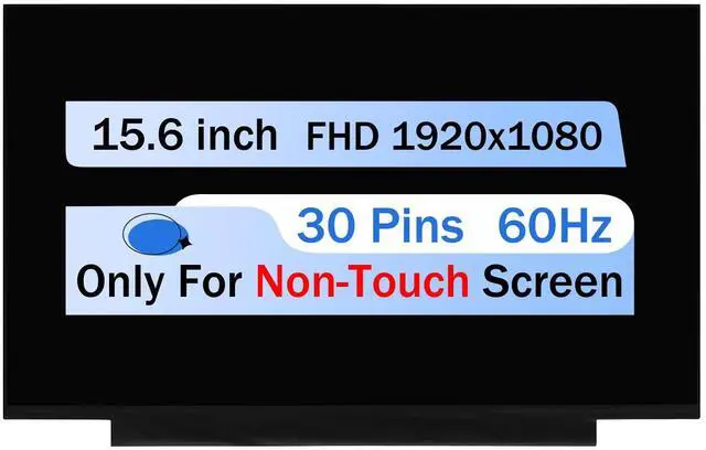 Main image of 15.6" LCD Replacement for Lenovo ThinkPad T590 P53S E15 01YN132 01YN134 01YN133 20N4 20N5 20N6 20N7 20RD 20RE 02DA366 SD10M34126 5D10V82342 LCD Screen LED Display Panel 30 Pin FHD 1920x1080 Non-Touch