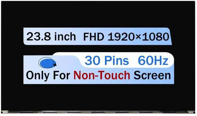 Main image of NUOLAISUN 23.8" MV238FHM-N62 LED LCD Non-Touch Screen Replacement Display Panel FHD A+