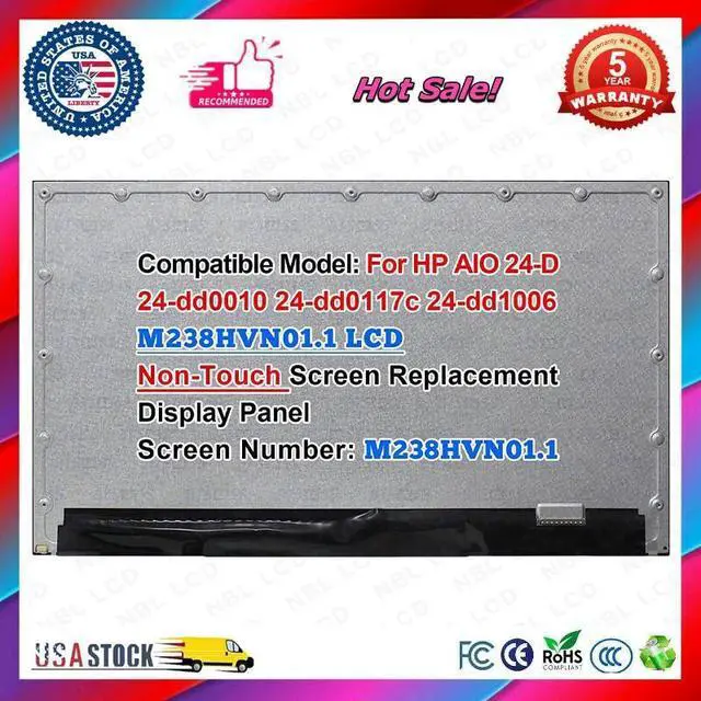 Alt view image 3 of 3 - NUOLAISUN 23.8" for HP 24-dd0117c LCD 1080P 30Pin 60HZ Non-Touch Screen M238HVN01.1