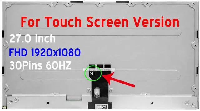 Main image of NUOLAISUN 27.0" For Dell Inspiron 27 I7700 I7790 LCD Touch Screen Replacement FHD 30 Pin