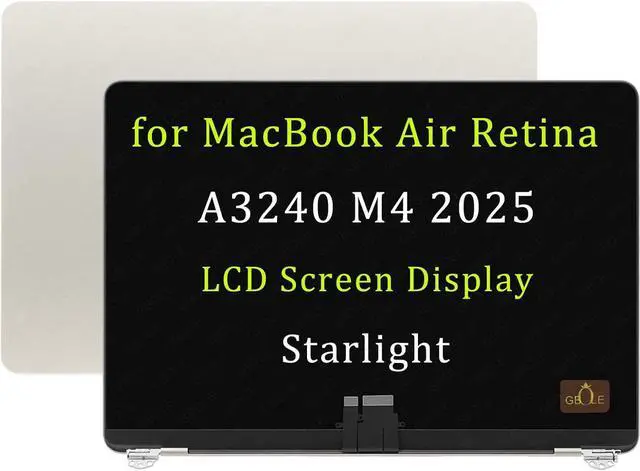 Main image of A3240 M4 Screen Replacement for MacBook Air A3240 M4 2025 Retina Full LED LCD Screen Display Assembly Starlight