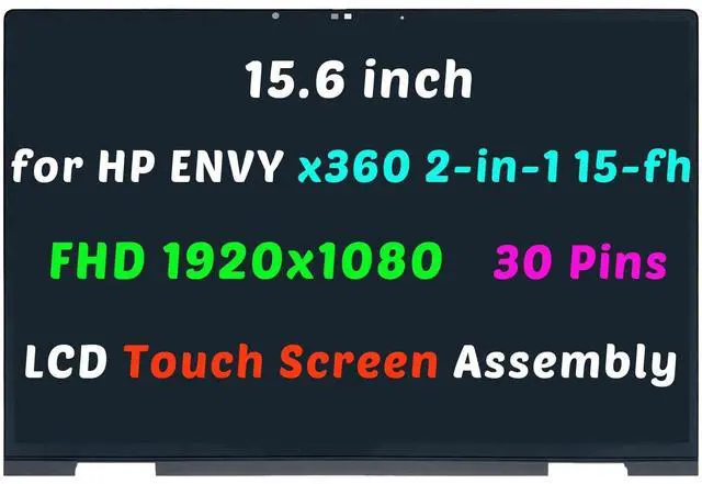 Main image of 15.6" for HP ENVY x360 2-in-1 15-fh0023dx FHD LCD Touch Screen Display Assembly
