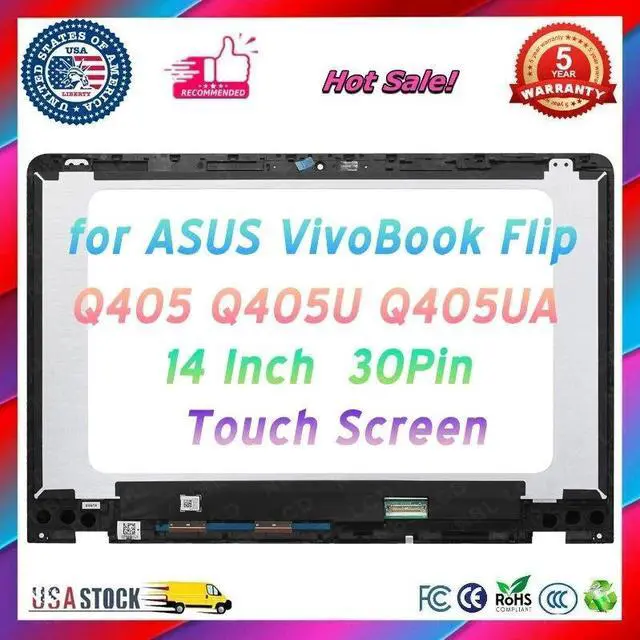 Main image of For ASUS VivoBook Flip Q405UA Q405U Q405 LCD Touch Screen Digitizer Assembly New