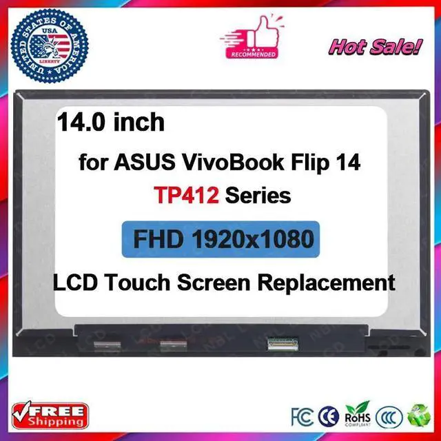 Main image of New 14" For ASUS Vivobook Flip 14 TP412FA TP412UA LCD Touch Screen Digitizer FHD