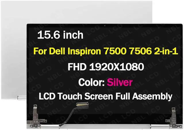 Main image of 15.6" for Dell Inspiron 7500 7506 2-in-1 FHD LCD Touchscreen Full Assembly RYKP9