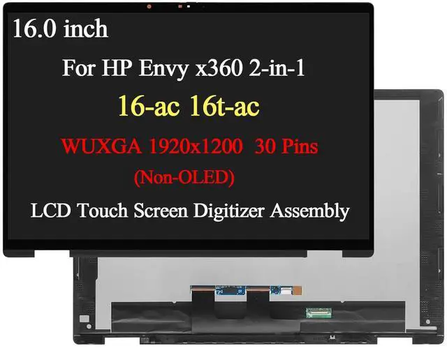 Main image of N86624-001 For HP Envy x360 2-in-1 16-ac 16t-ac WUXGA LCD Touch Screen Display